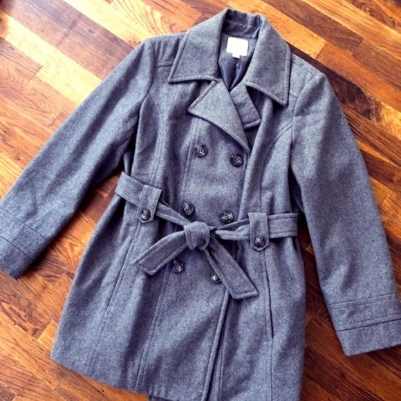 croft & barrow Jackets & Blazers - Gray Peacoat